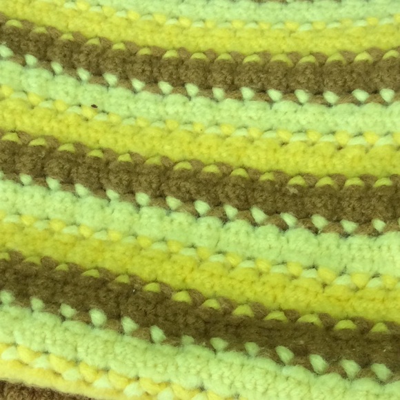 FINAL SALE PRICE Earthy Handmade Crocheted Afghan - Picture 3 of 4